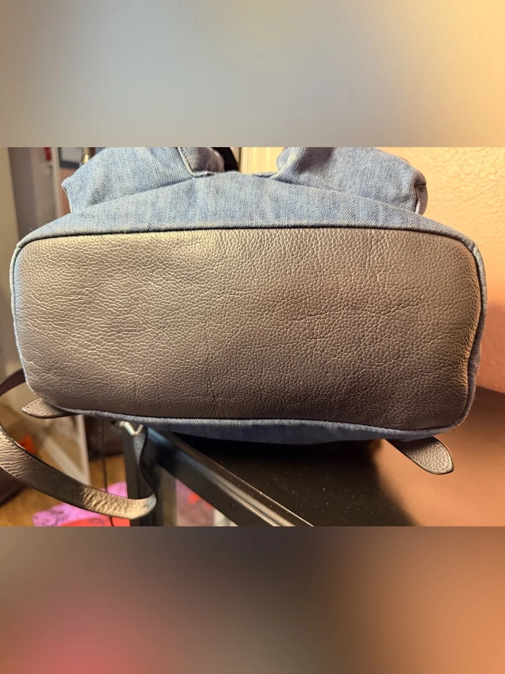 Coach Denim and Leather Billie Backpack